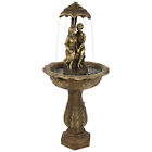 Lovers Umbrella Solar Fountain With Battery/led Lights - 43 In By Sunnydaze