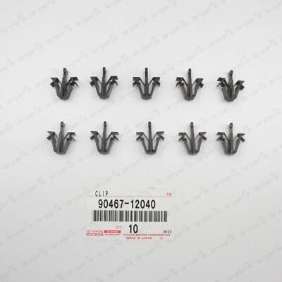 NEW GENUINE TOYOTA TACOMA RAV4 4RUNNER  90467-12040 NEW GRILLE CLIPS 10PC - Image 1 of 4