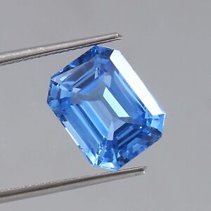 AAA Natural Flawless Ceylon Blue Spinel Loose Radiant Cut Gemstone 9x7 MM