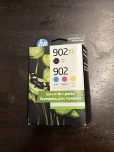 NEW Genuine HP 902XL Black & HP 902 C/M/Y Color Ink Cartridges Set Exp. 11/2025 - Picture 1 of 3