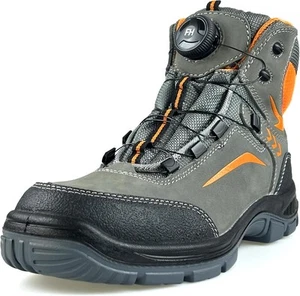Men's Women's Waterproof Work Boots, Composite 12 Women/10 Men, Gray/Orange - Picture 1 of 5