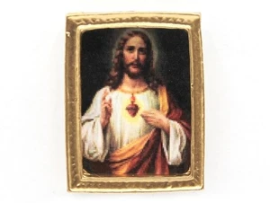 Casa de muñecas miniatura escala 1/12 marco de resina pequeño cuadro religioso MA64 - Imagen 1 de 1