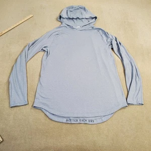 Lululemon Drysense Hoodie Mens Medium Blue Shirt Performance Stretch Training - Picture 1 of 7