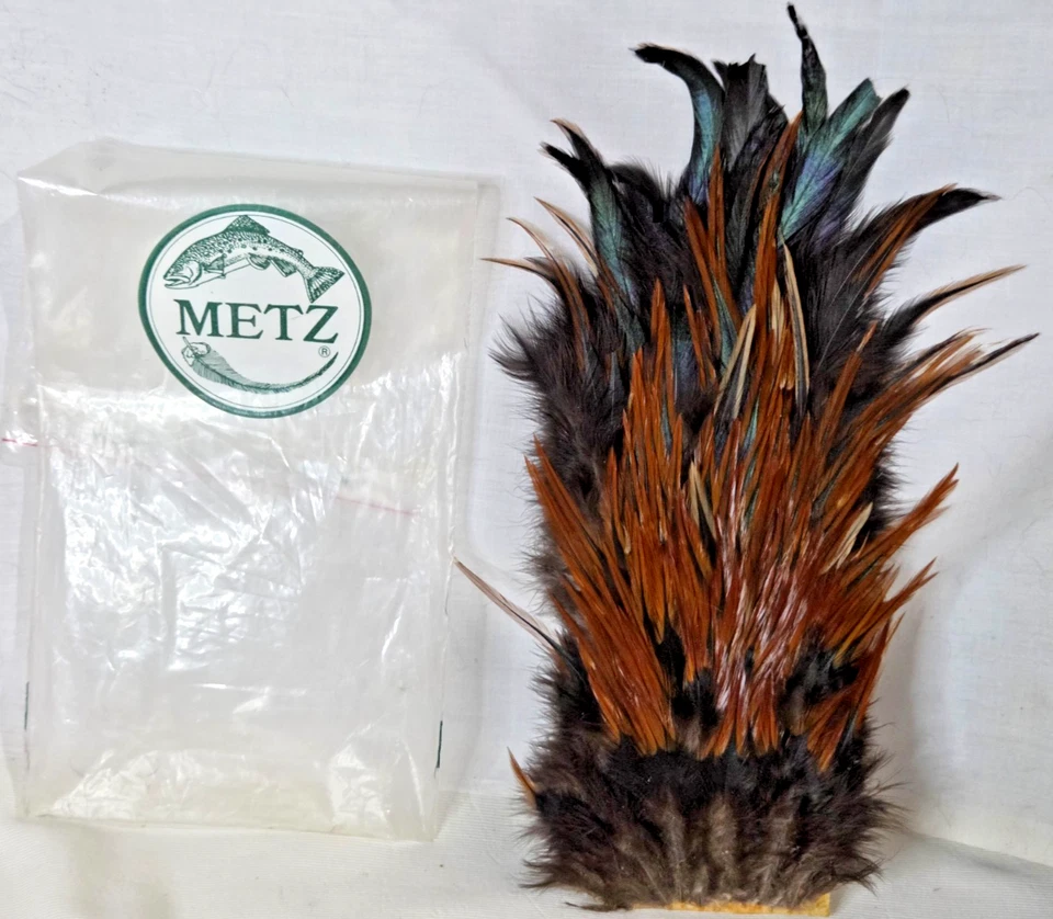 Sillín Metz Gallo Hackle Plumas para atar moscas Marrón 10"" Foto 1 de 4
