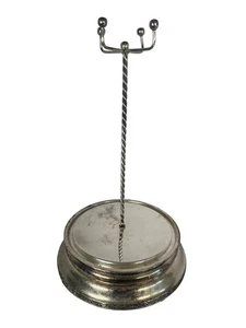 Pottery Barn Silver Plated Jewelry Display Cloche Necklace Hanger *NO GLASS - Picture 1 of 14