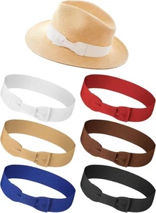 Tigeen 6 Pcs Stretchable Bowknot Hat Band Cowboy 23.6 inches, Retro Colors - Picture 1 of 6