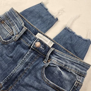 Stradivarius Damen Skinny Jeans Raw Hem Größe 6 Mid Rise Blau Denim - Bild 1 von 8