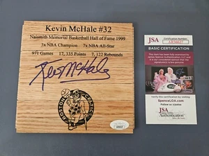Kevin Mchale Boston Celtics Basketball HOF signierte Statistiken Bodenplatte - JSA COA - Bild 1 von 6