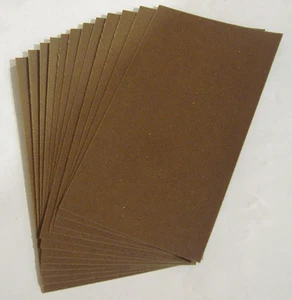 LOT OF TWELVE PIECE 3" x 5 1/2"  WET DRY SANDPAPER 360 GRIT 3 x 5.5 76MM x 139MM - Picture 1 of 1