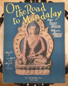 Partituras de colección de 1907 ~ On The Road To Mandalay Rudyard Kipling Buddha Art - Imagen 1 de 9