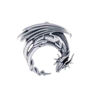 Jessica Galbreth Drache Mond 925 Sterling Silber Anhänger Fine Fantasy Schmuck - Bild 1 von 3
