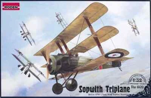 Kit modelo plástico avión de combate británico Roden609 Sopwith Triplane escala 1/32 - Imagen 1 de 15