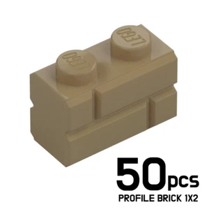 LEGO Lote de 50 Perfil de Albañilería de Ladrillo Modificado 1x2 Bronceado Oscuro 4646577 98283 - Imagen 1 de 1