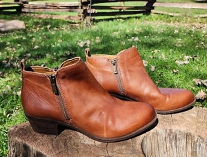 Stivaletti Lucky Brand LK-Basel in pelle marrone doppia cerniera donna 7,5 - Foto 1 di 6