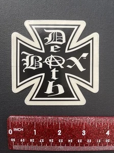 Death Box Skateboards Anarchy Cross OG Clear Vintage Skateboarding AUFKLEBER - Bild 1 von 2