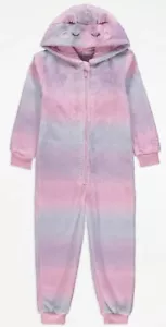 Pile bambina Ombré unicorno rosa viola tutto in uno abbigliamento lounge 2 - 11 anni nuovo - Foto 1 di 4