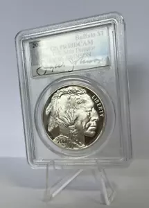 2001 American Buffalo Silver Dollar Proof Coin Graded , PCGS PR69DCAM, Signed - Picture 1 of 9