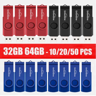 5/10/20/50 Stück 16GB 32GB 64GB USB Flash Drive 2.0 Speichermedien Memory Sticks - Bild 1 von 4