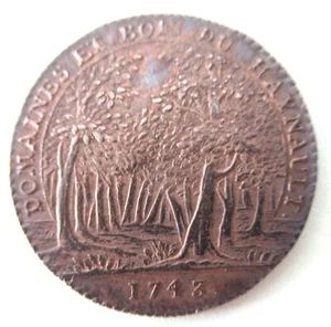 FRANCE-1743 -KING'S WOODS & FORESTS - SUPERB SILVER - VERY RARE - Picture 1 of 2