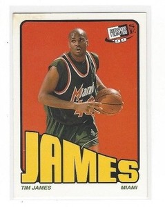 1999 PRESS PASS SE BASKETBALL OLD SCHOOL TIM JAMES #17 - MIAMI