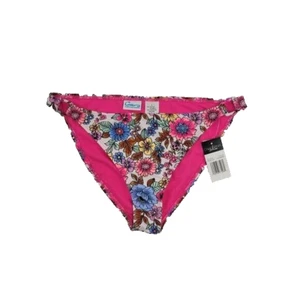 California Waves Floral Hipster Bikini Bottom womens large colorful my202758 - Picture 1 of 4