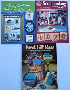Lot of 3 Books ~ Scrapbooking on the Wall ~ Gift Ideas Using Scrapbook Materials - Picture 1 of 6
