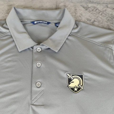 Army Black Knights Polo Shirt Cutter & Buck West Point Gray Men Large Cover