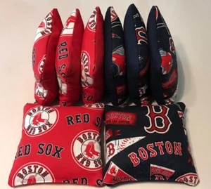 BOSTON RED SOX CORNHOLE BEAN BAGS SET OF 8 TOP QUALITY REGULATION TOSS GAME S - Imagen 1 de 1