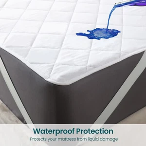 Full Size Mattress Protector Waterproof Quilted Mattress Protector Cover Pad - Picture 1 of 26
