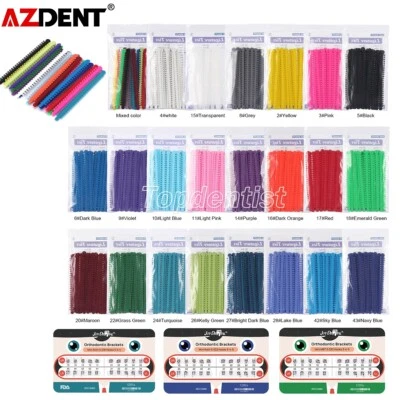 1000Pcs/Bag Dental Orthodontic Brace Elastic Rubber Bands Ligature Ties 23Colors - Image 1 of 4