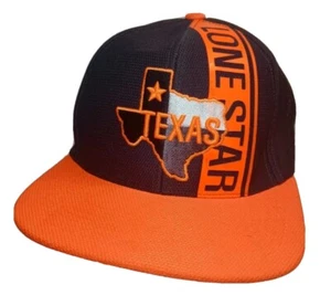 Gorra Lone Star Texas azul y naranja bordada con cierre a presión - Imagen 1 de 7