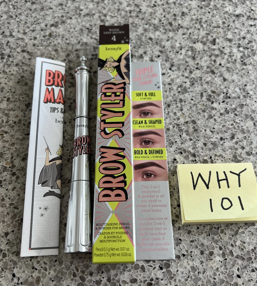 Benefit Brow Styler Eyebrow Pencil & Powder Duo 5 Warm Black Brown