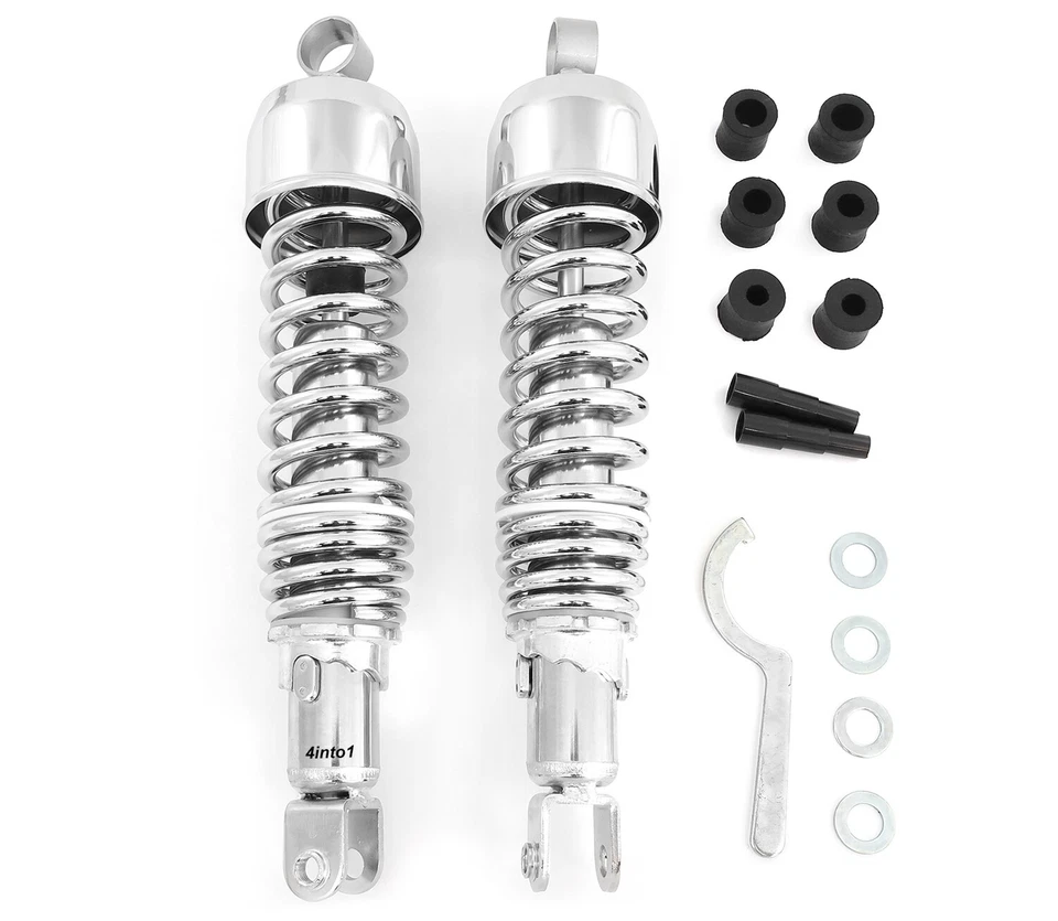 Performance Rear Shocks Chrome 335mm 13 1/8" Suzuki RE5 GS750 GS1000 GS1100 - Image 1 of 1