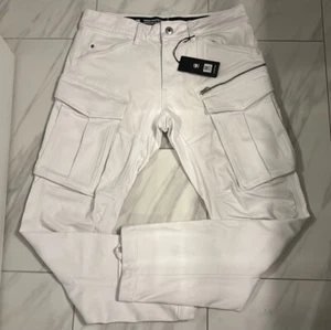 Pantalones cargo G-Star Raw para hombre Rovic cremallera regular cónicos blancos $220 nuevos - Imagen 1 de 4