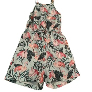 Shein Flamingo Print Sleeveless Romper Girls Size 7Y - Picture 1 of 7