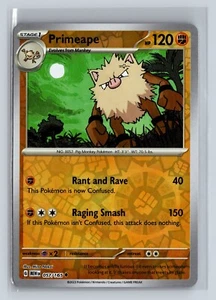 Primeape Pokemon Scarlet & Violet 151 English 057/165 Reverse Holo - Picture 1 of 2