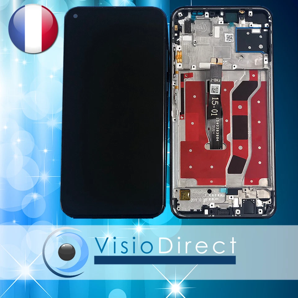 Vitre Tactile + Ecran LCD pour Huawei P40 lite 6.40" sur chassis NOIR - Photo 1/1