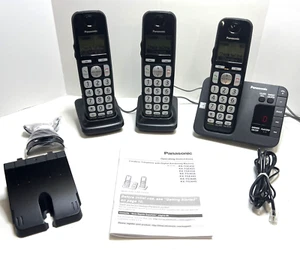 Panasonic DECT 6.0 Cordless Phone System With Answering Machine KX-TGE433B - Picture 1 of 10