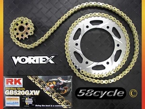 03-05 R6 VORTEX Sprocket / GOLD RK Chain 520 Conversion Kit 2003 2004 2005 - Picture 1 of 1