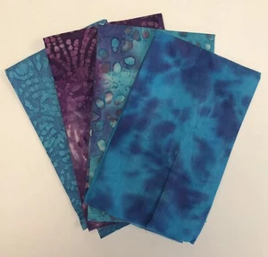 #BHYB-007 - (4) Half Yard Batik fabric bundle - 100% cotton - Picture 1 of 1