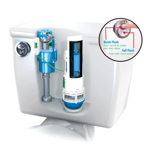 Hydroright Toilet Repair Kit with Dual Flush Valve Push Button (HYR460) - Picture 1 of 10