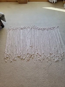 Macrame Boho Handwoven Pair Of Curtains Backdrop 28"x35" Each - Picture 1 of 4
