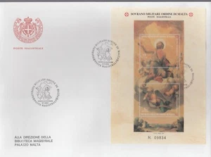 FDC SMOM 2001 San Giovanni particolare del dipinto foglietto - Imagen 1 de 1