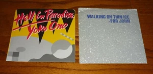 2 Yoko Ono 45rpm record picture sleeves: Walking on Thin Ice, Hell In Paradise - Picture 1 of 1