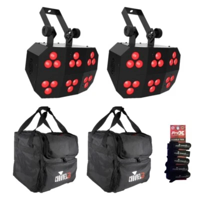 2x Chauvet DJ Wash FX Hex ILS multi-purpose LED effect lights w/ 2x Bags - Image 1 of 4