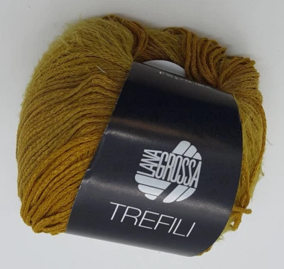 (159 €/kg): 50 g LG TREFILI, Bändchen m. Leinen u. Franseneffekt, Fb. 014 #6557 - Bild 1 von 2