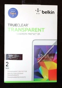 Belkin TrueClear Transparent Advanced Screen Protector 2-Pk For Galaxy Tab 4 7 - Picture 1 of 1