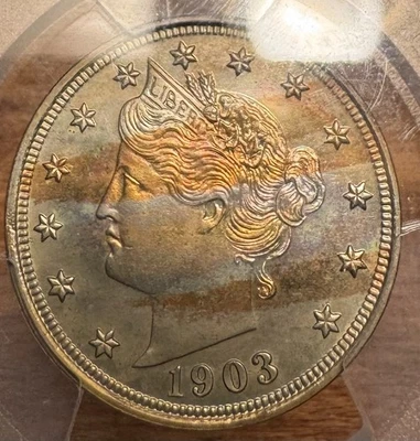 1903 Liberty Nickel Proof PCGS PR66 CAC Toner - Image 1 of 4