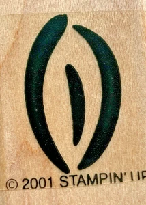 Vintage Stampin Up Stempel Blatt 2001 einzelne Ministempel NUR 1x1,25 Zoll Blätter Lippen - Bild 1 von 6