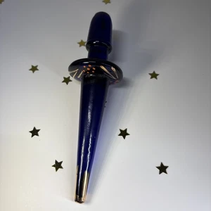 Antique Bohemian Persian Style Cobalt Blue Decanter Bottle Stopper - Picture 1 of 6